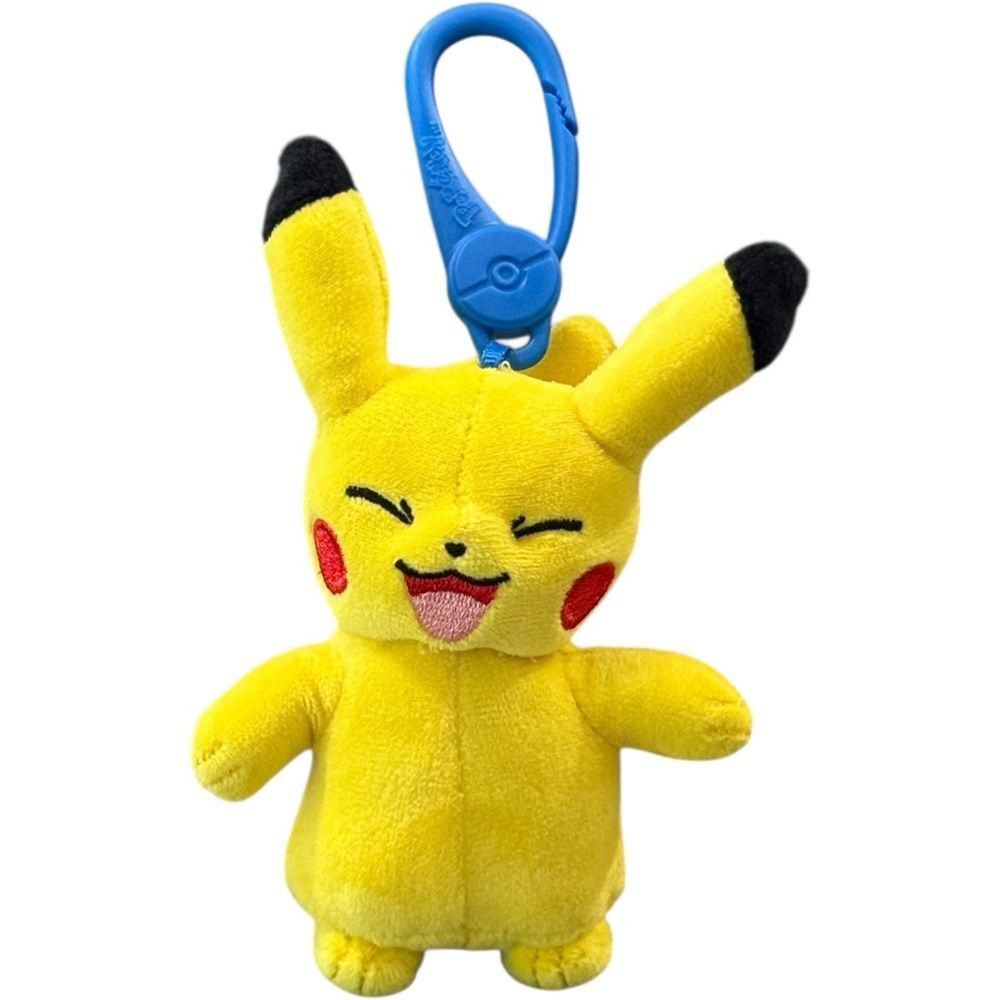 Jazwares Pokemon Pikachu Plush Backpack Keychain Kids Accessories.